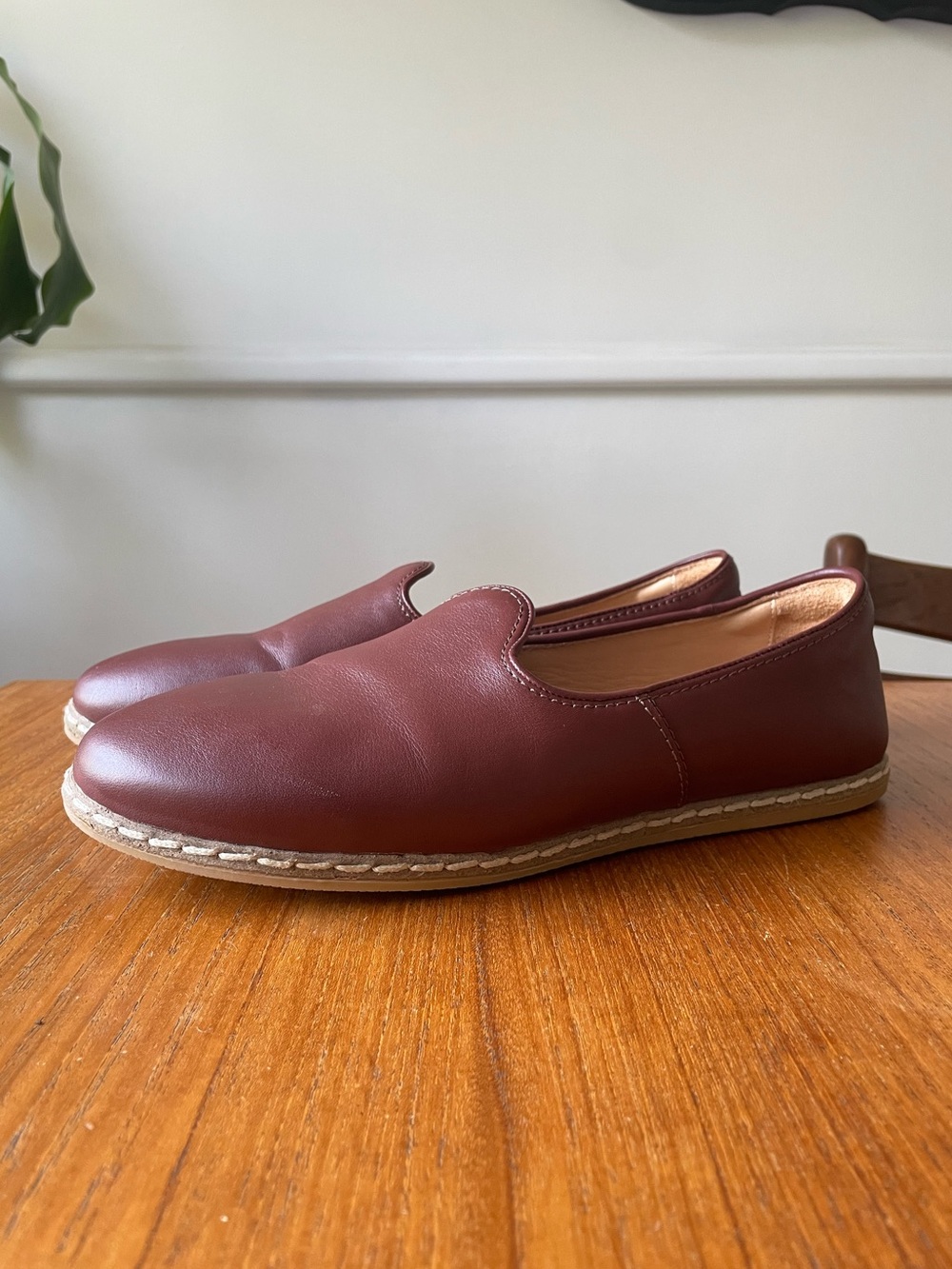Charix Artisan Leather Handmade Slip-On Shoes Size 41